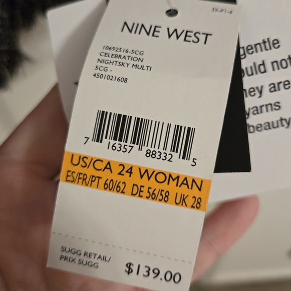 Nine West Metallic Nightsky Fringe Open Peplum Blazer NWT size 24W - Picture 8 of 15